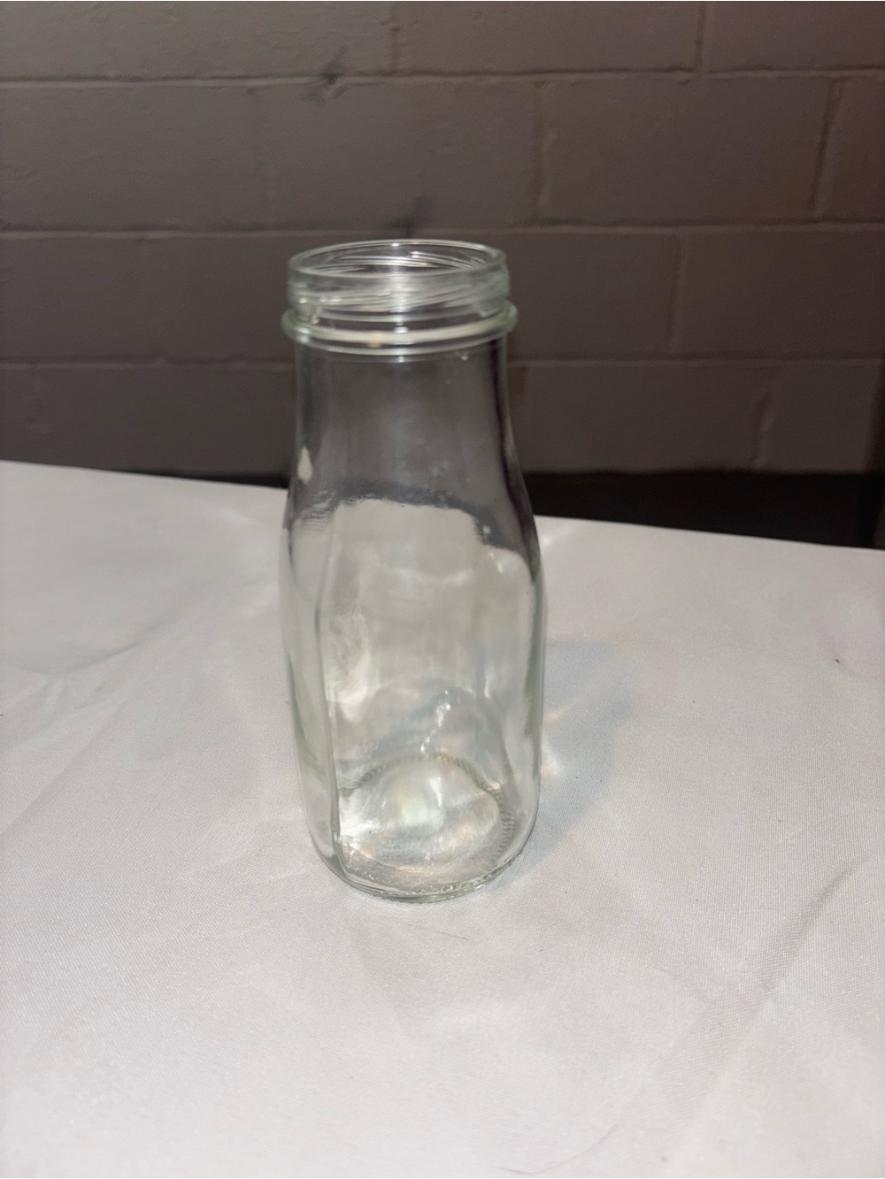 Clear Glass Milk Bottle- Vases